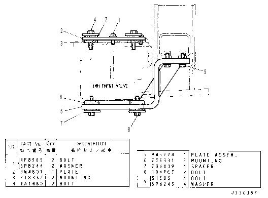 Крепление клапана 9W4947 CAT