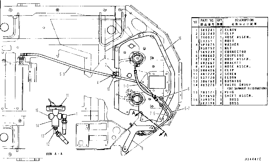 VALVE AND LINES 4Y3648 CAT