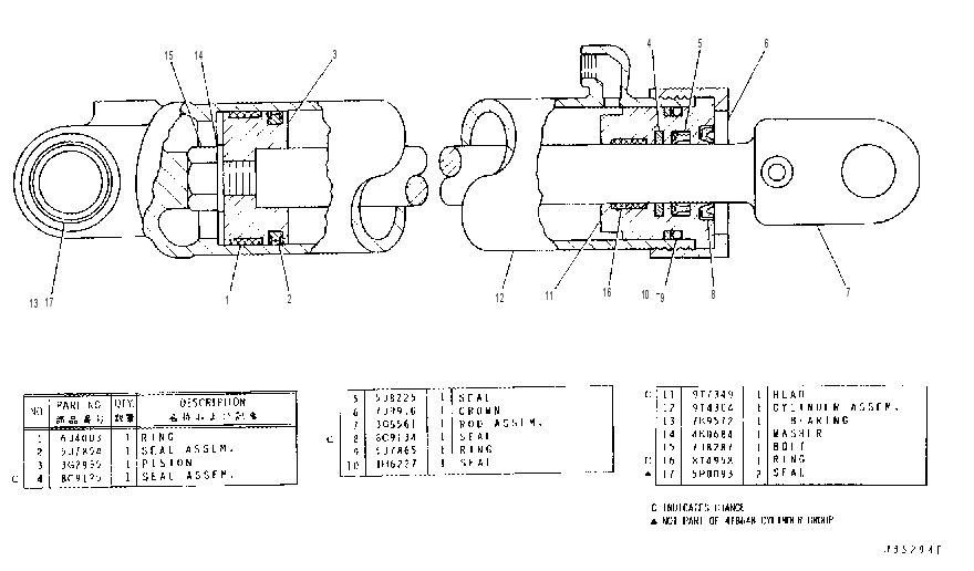 LIFT CYLINDER GROUP 4T86481 CAT