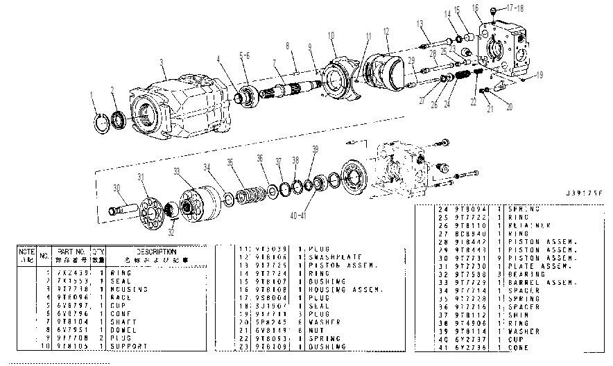 PISTON PUMP GROUP 9T3690 CAT