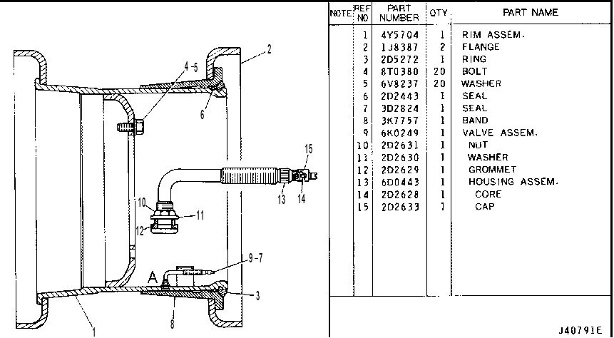 DEMOUNTABLE RIM 4Y5714 CAT