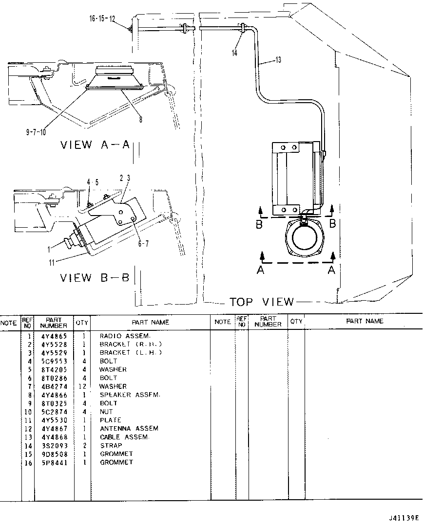 RADIO 4Y5517 CAT