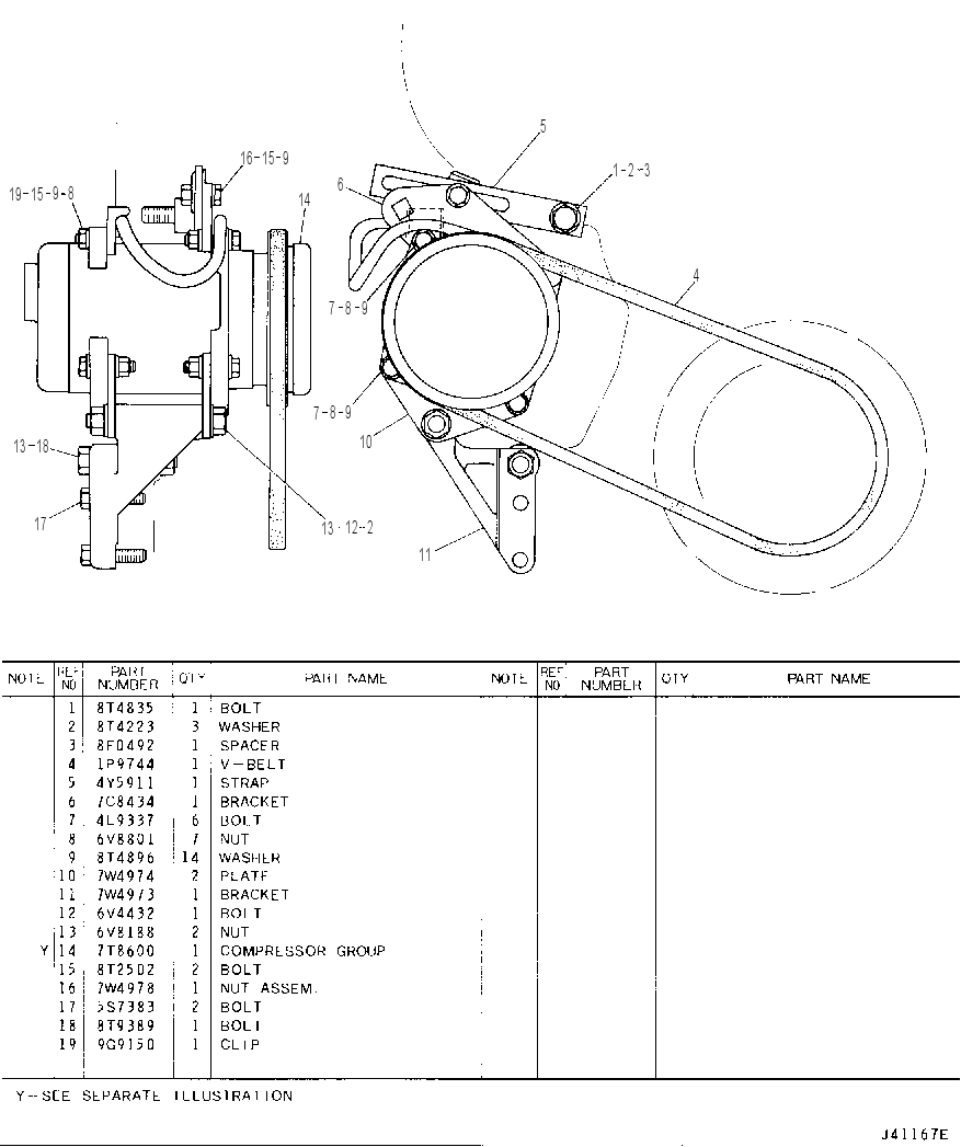 REFRIGERANT COMPRESSOR 4Y5935 CAT