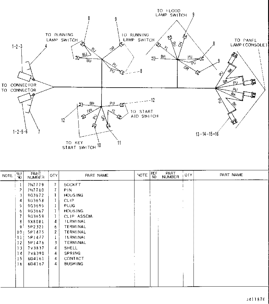 Жгут проводов 4Y5597 CAT