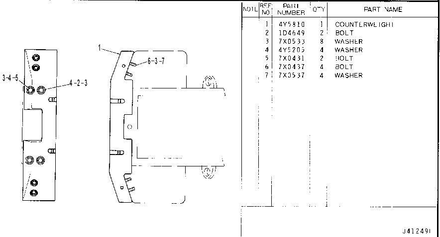 COUNTERWEIGHT 4Y5835 CAT