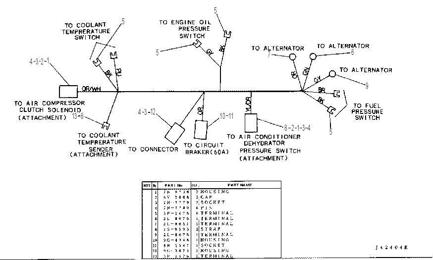 Жгут проводов двигателя 4E5676 CAT