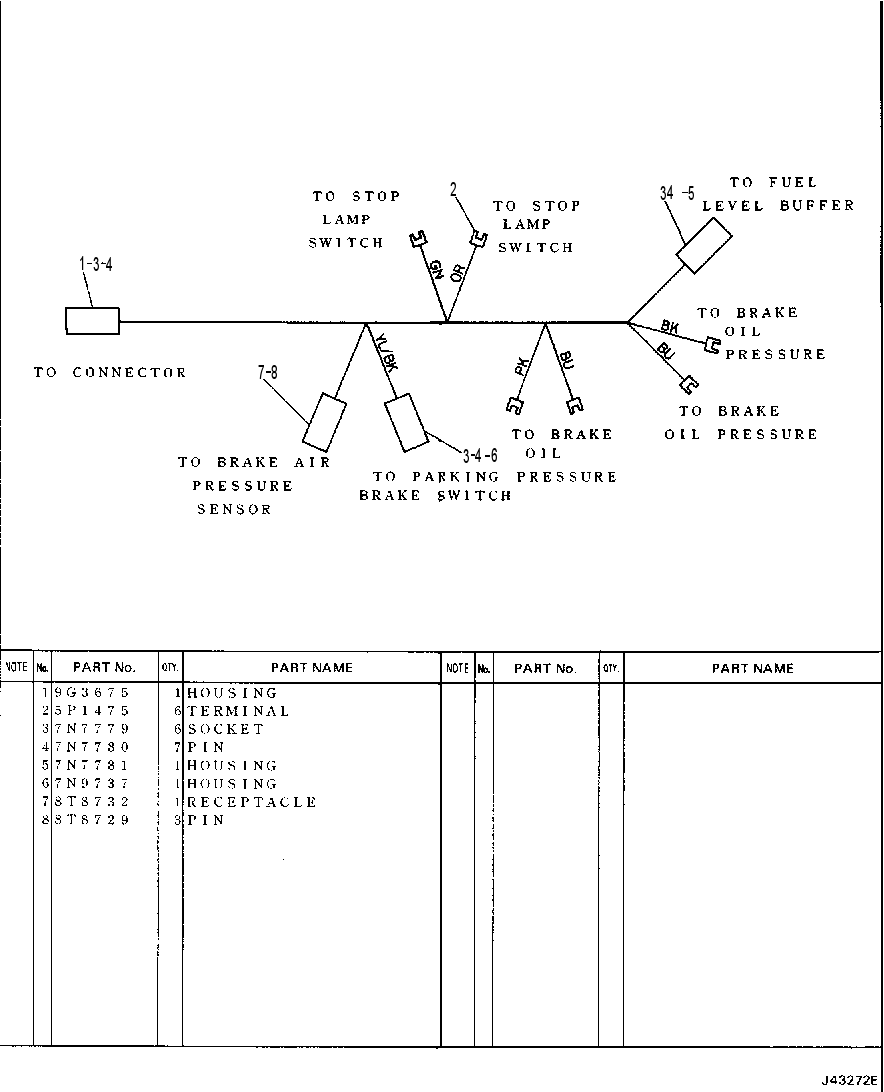 Жгут проводов 4E4465 CAT