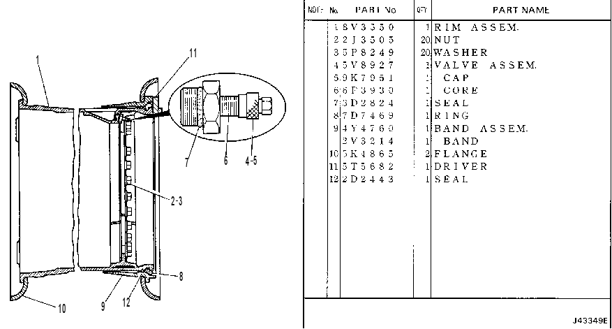 DEMOUNTABLE RIM 4Y4775 CAT
