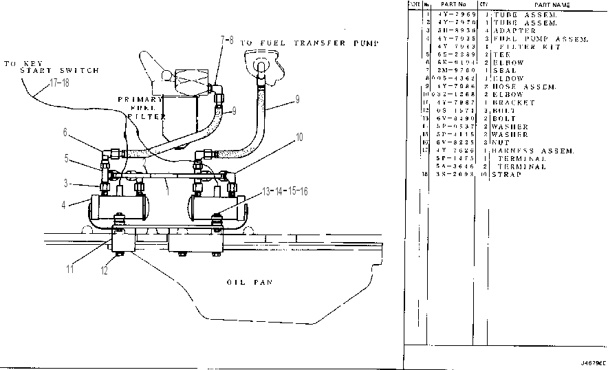 ELECTRIC PRIMARY PUMP LINES 4Y7581 CAT