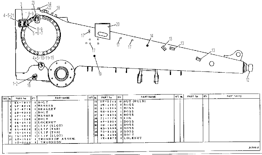 CASE & FRAME AS 9U8499 CAT