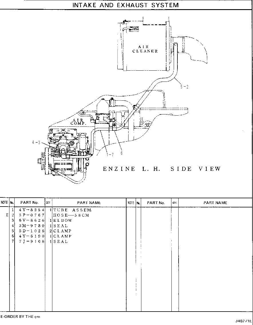 AIR COMPRESSOR LINES 4Y8246 CAT