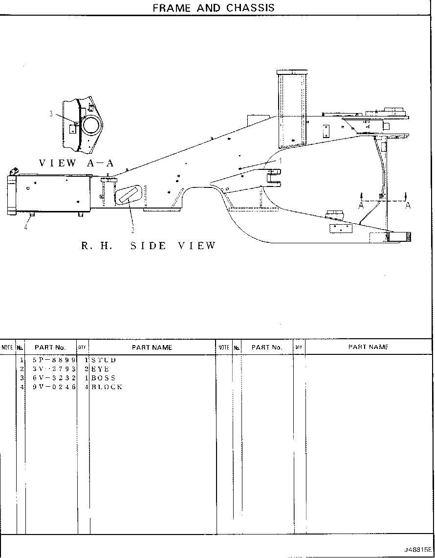 REAR FRAME 4Y7341 CAT