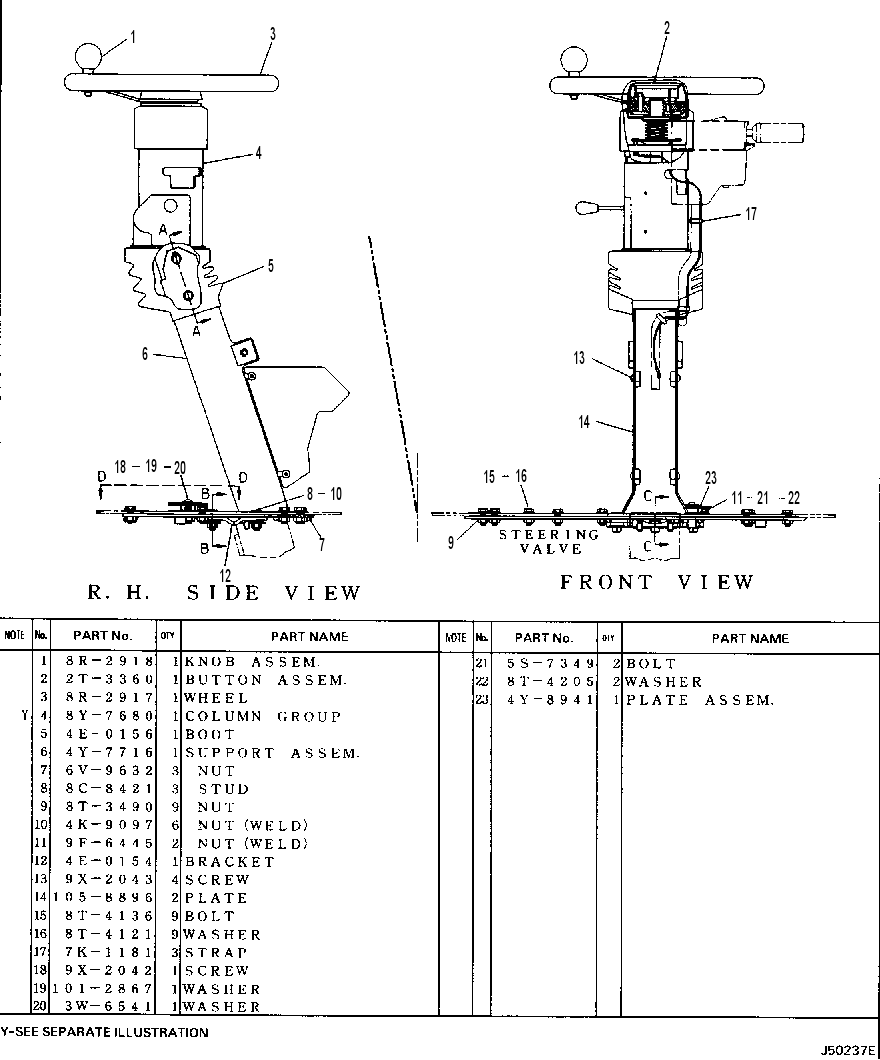 STEERING CONTROL 4Y8669 CAT
