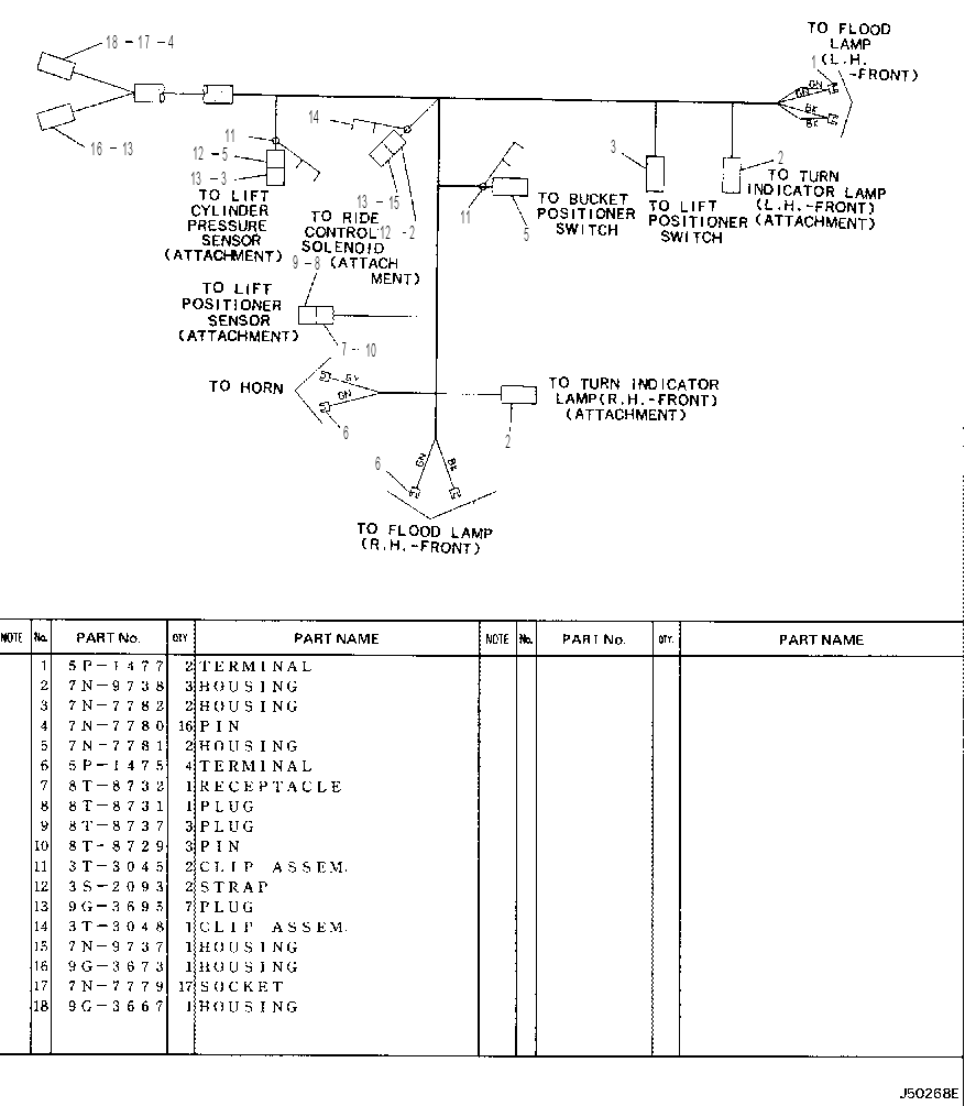 Жгут проводов 4Y8836 CAT