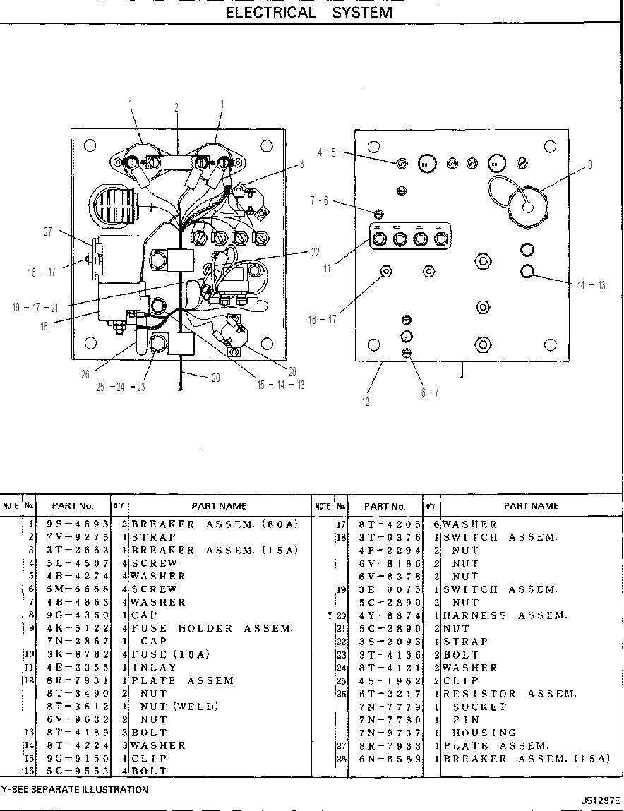 RELAY PANEL WIRING 4Y8873 CAT