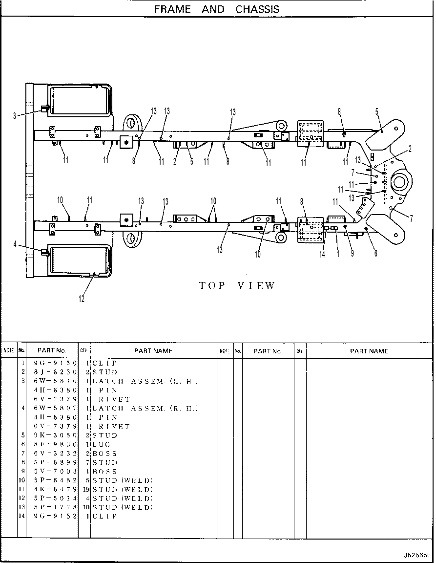 REAR FRAME ASSEMBLY 4Y9403 CAT