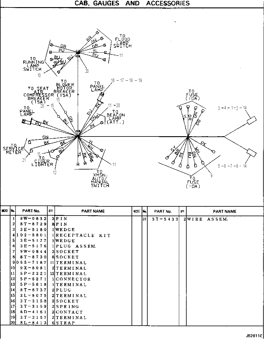 Жгут проводов 4Y9298 CAT