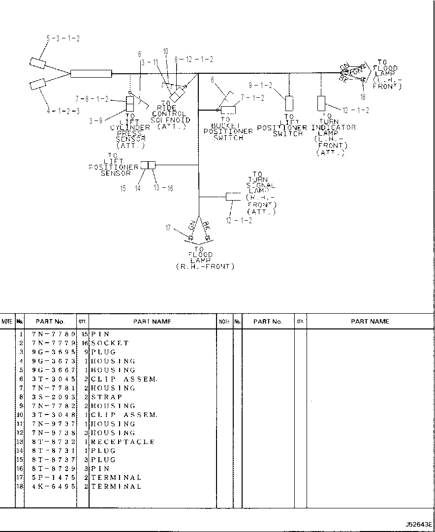 Жгут проводов 4Y9220 CAT