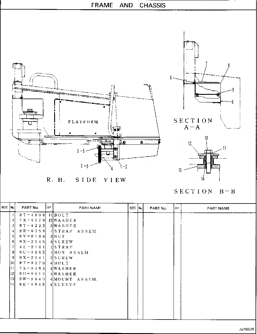 PLATFORM MOUNTING 4Y9636 CAT