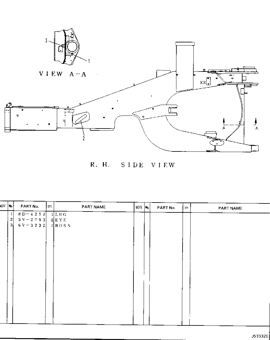 REAR FRAME 4Y9396 CAT