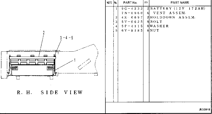 BATTERY 4Y9523 CAT