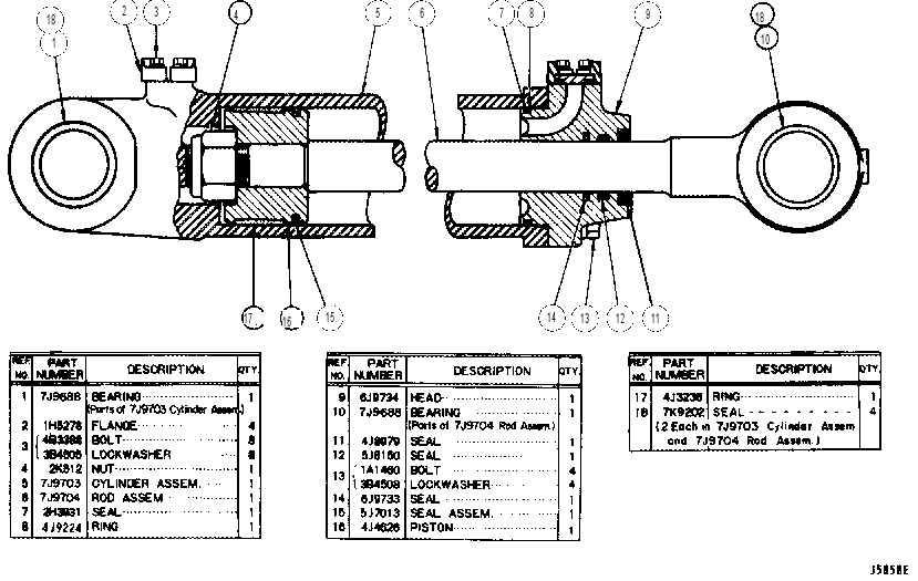STEERING CYLINDER GROUP 7K9407 CAT