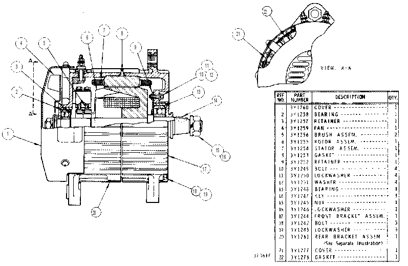 ALTERNATOR ASSEMBLY 3Y0546 CAT