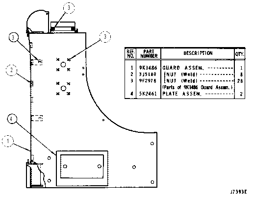 RADIATOR GUARD ASSEMBLY 3Y1392 CAT
