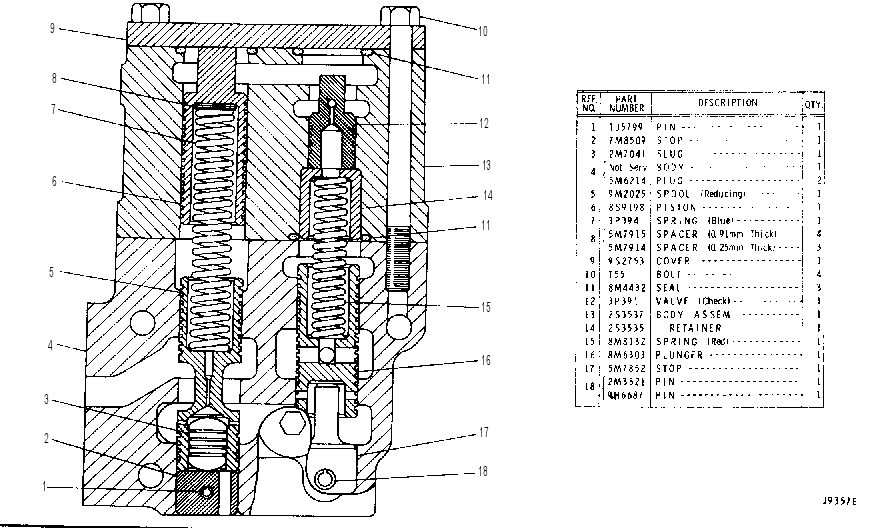 PRESSURE CONTROL VALVE GROUP 3P0359 CAT
