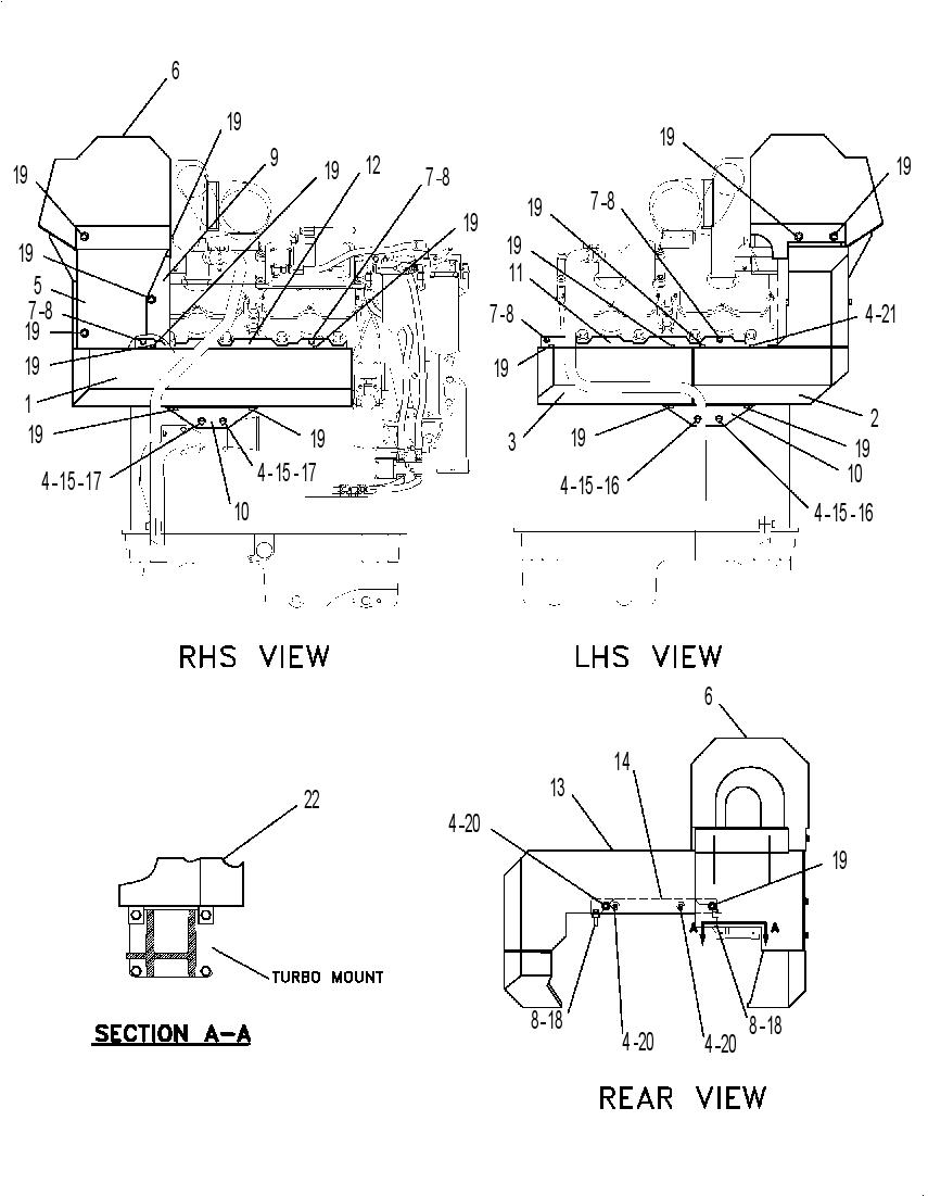 SHIELD GP-MANIFOLD & TURBO 6DE8619 CAT