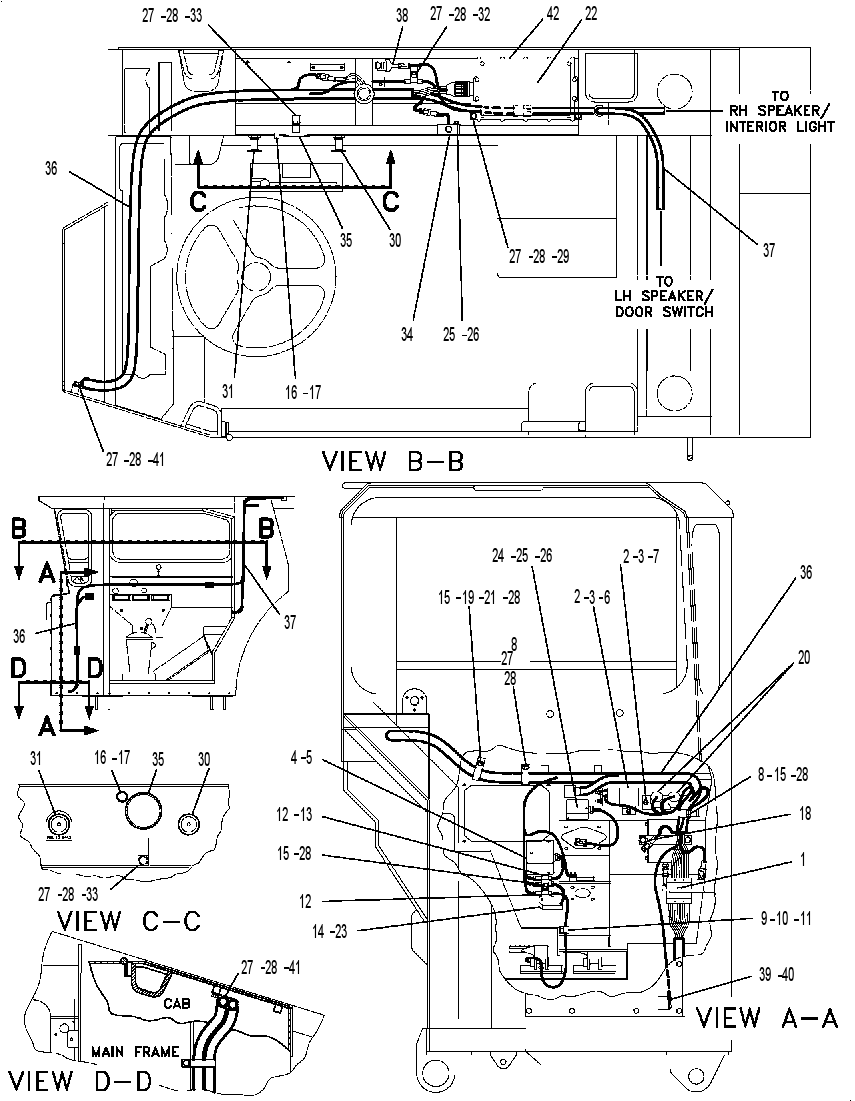 Проводка кабины 6DE7053 CAT