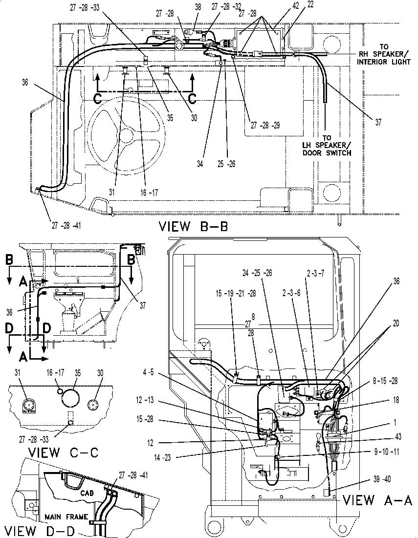 Проводка кабины 6DE7858 CAT