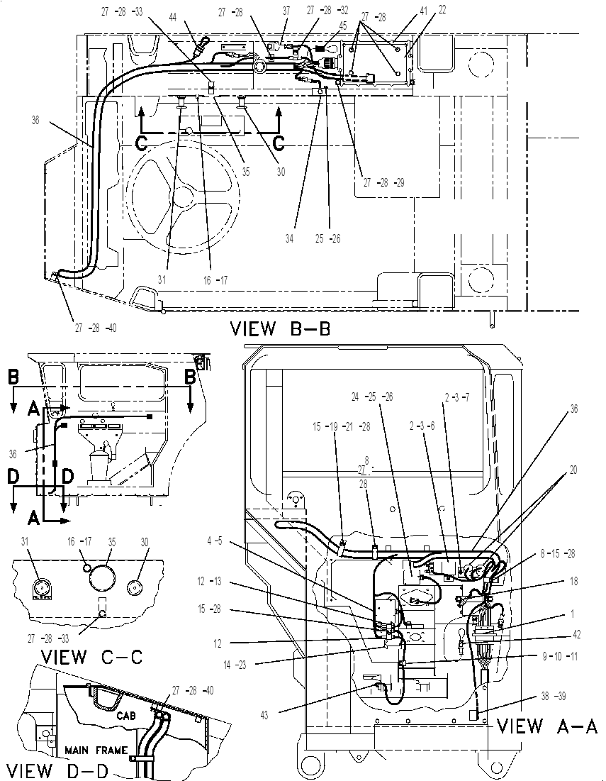 Проводка кабины 6DE7847 CAT