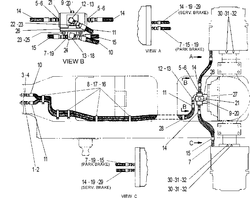 Трубопроводы тормозные 6EL1018 CAT
