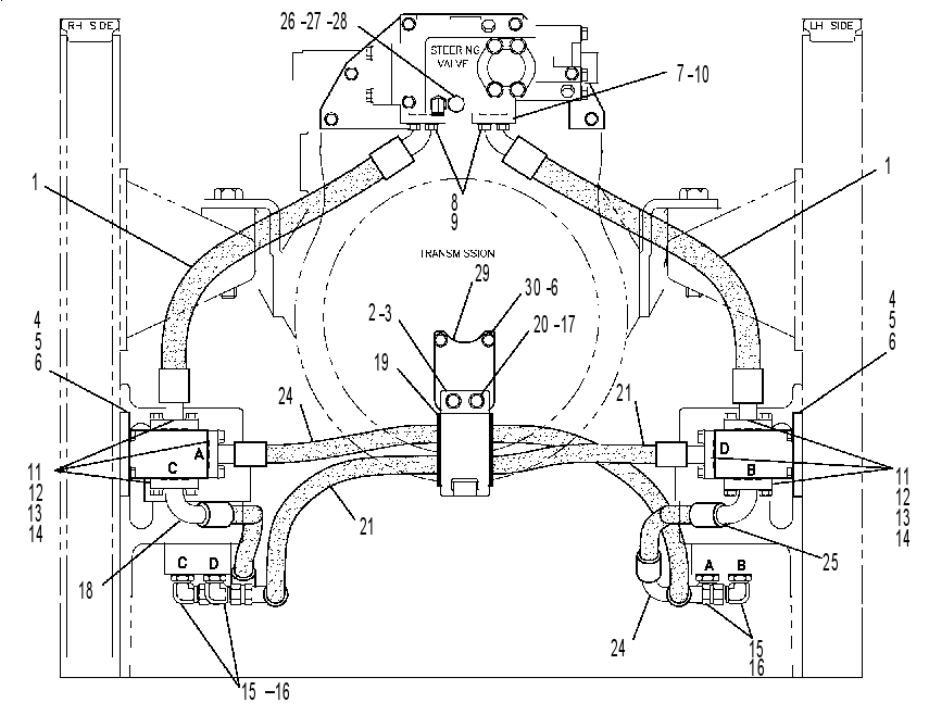 LINES GP-STEERING CYLINDER 6DE6523 CAT