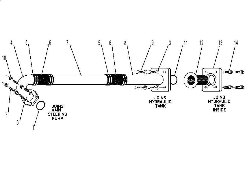 LINES GP-STEERING SUCTION 6DE6685 CAT