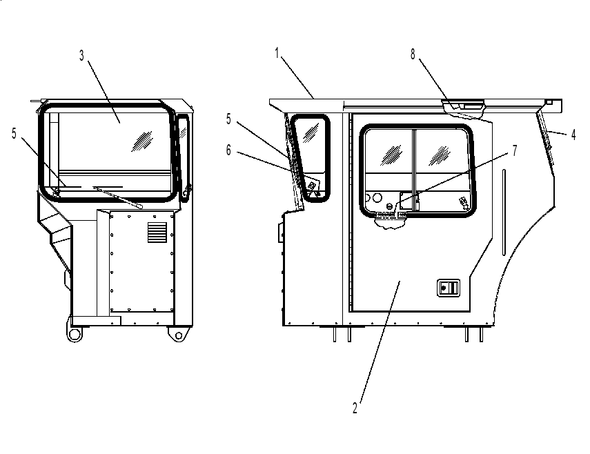 CAB AR-ENCLOSED FOPS 6DE7015 CAT