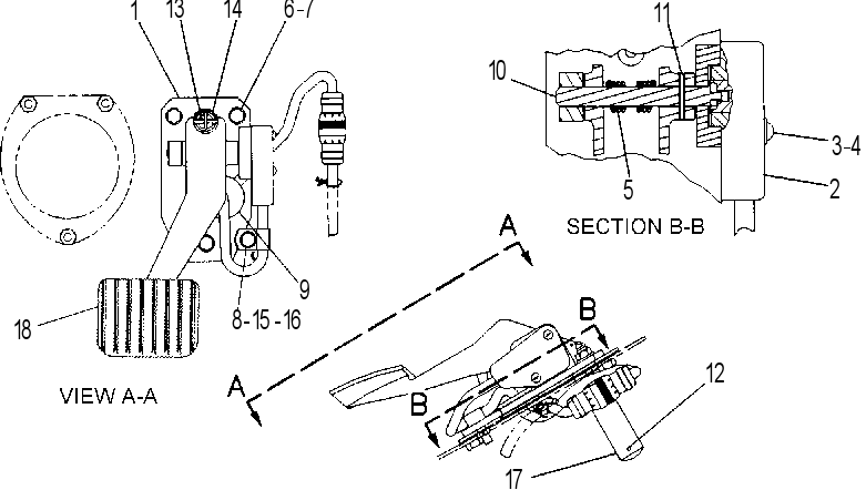 PEDAL GP-THROTTLE 6DE6973 CAT