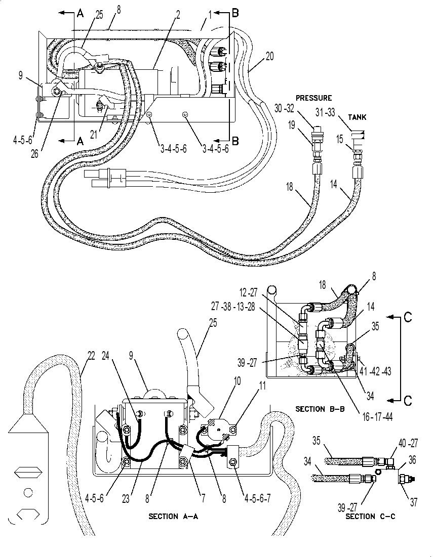 PUMP & LINES GP-HYDRAULIC 1DE3048 CAT