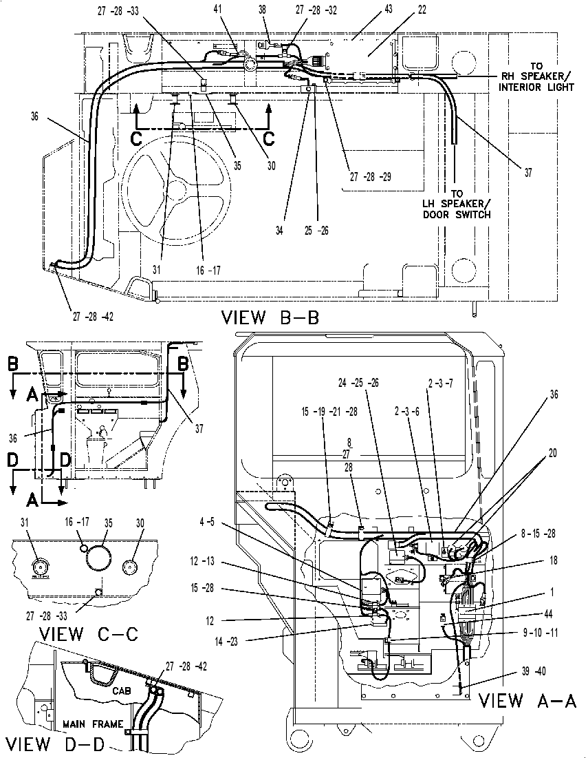 Проводка кабины 6DE7863 CAT