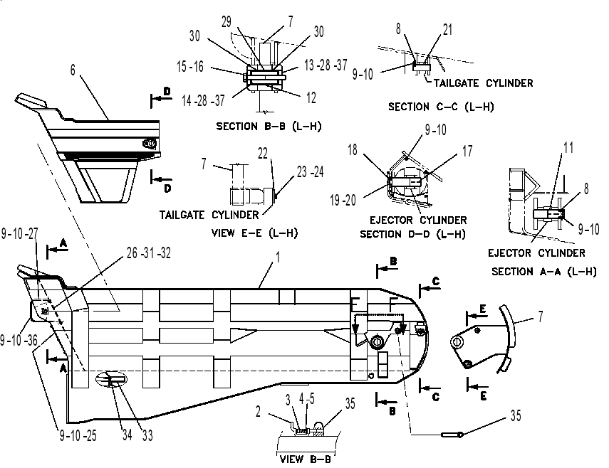 BODY GP-EJECTOR 6DE3629 CAT