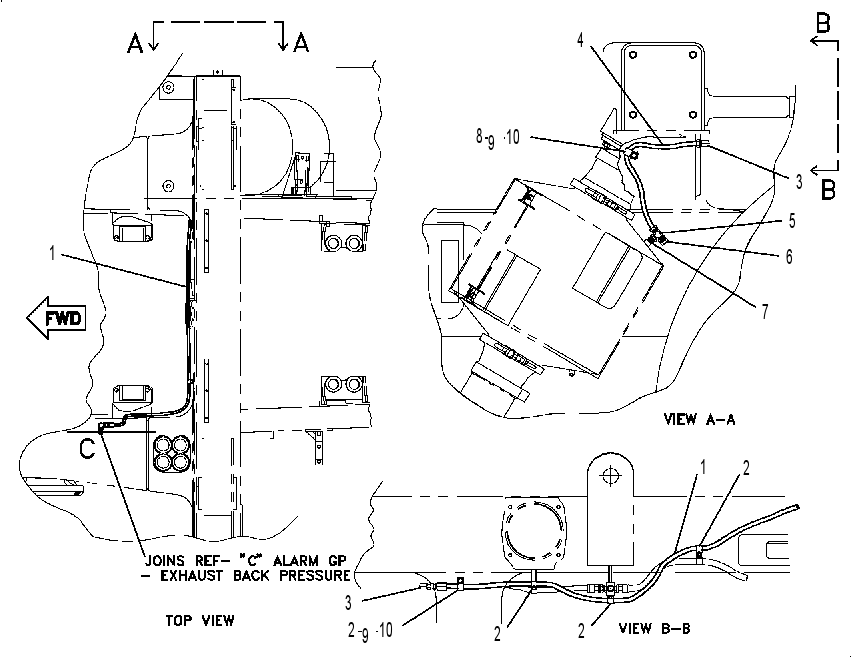 LINES GP-EXHAUST BACK PRESSURE 7DE3281 CAT