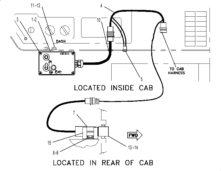 Проводка отсечки 7DE4189 CAT