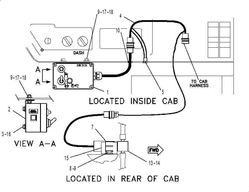 Проводка отсечки 7DE5216 CAT