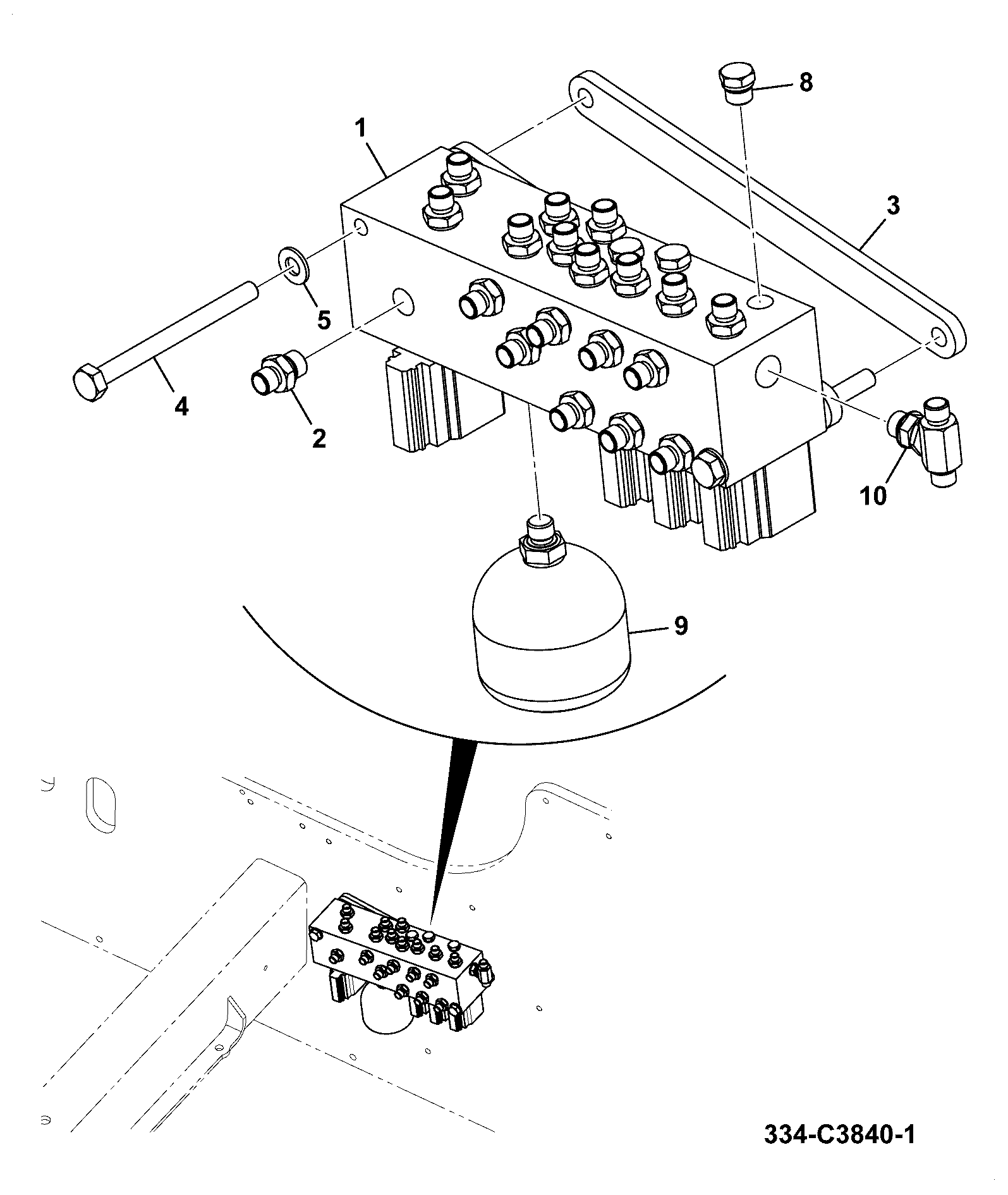 распорка 331/57424 JCB