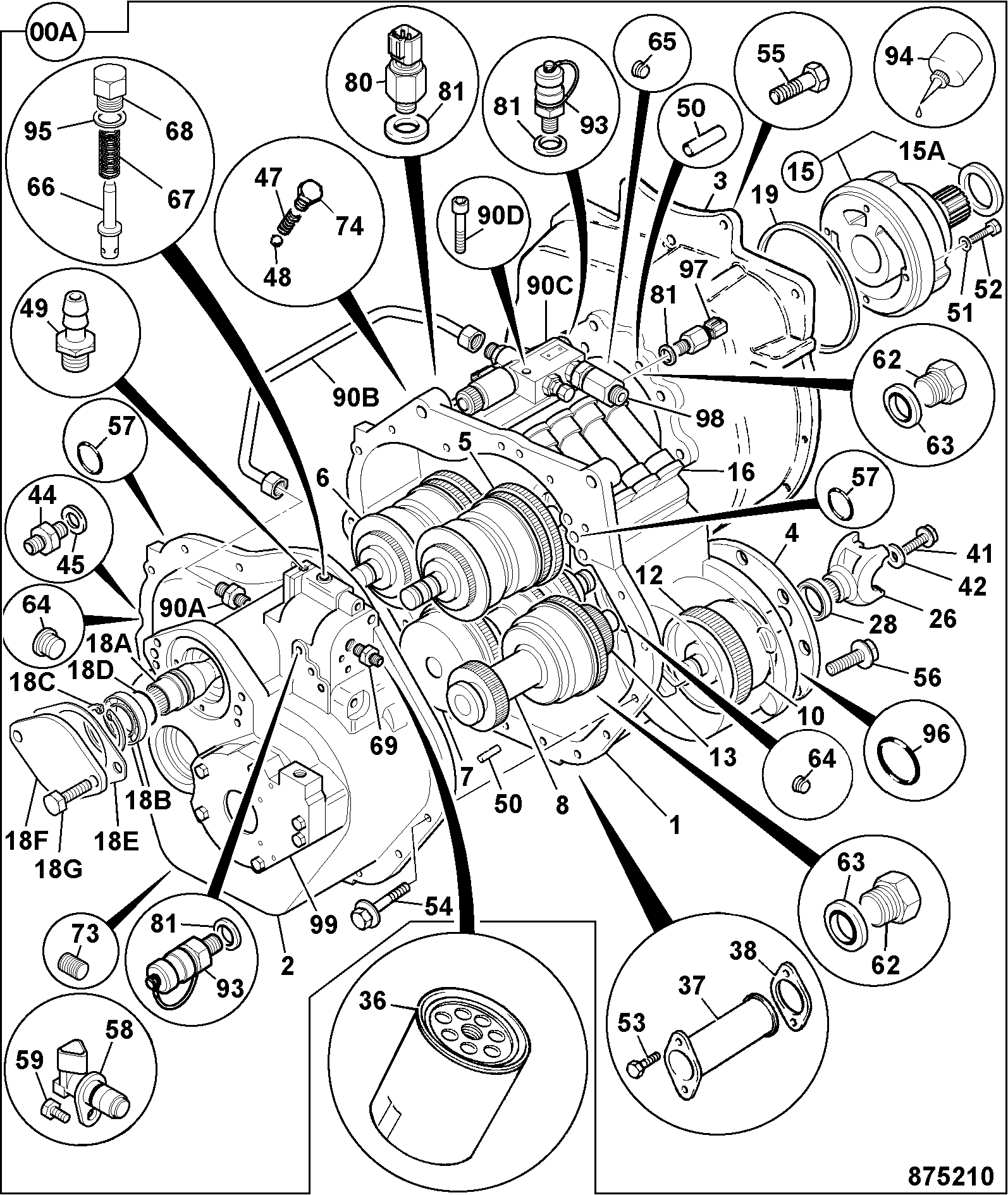Коробка передач 442/M1009 JCB