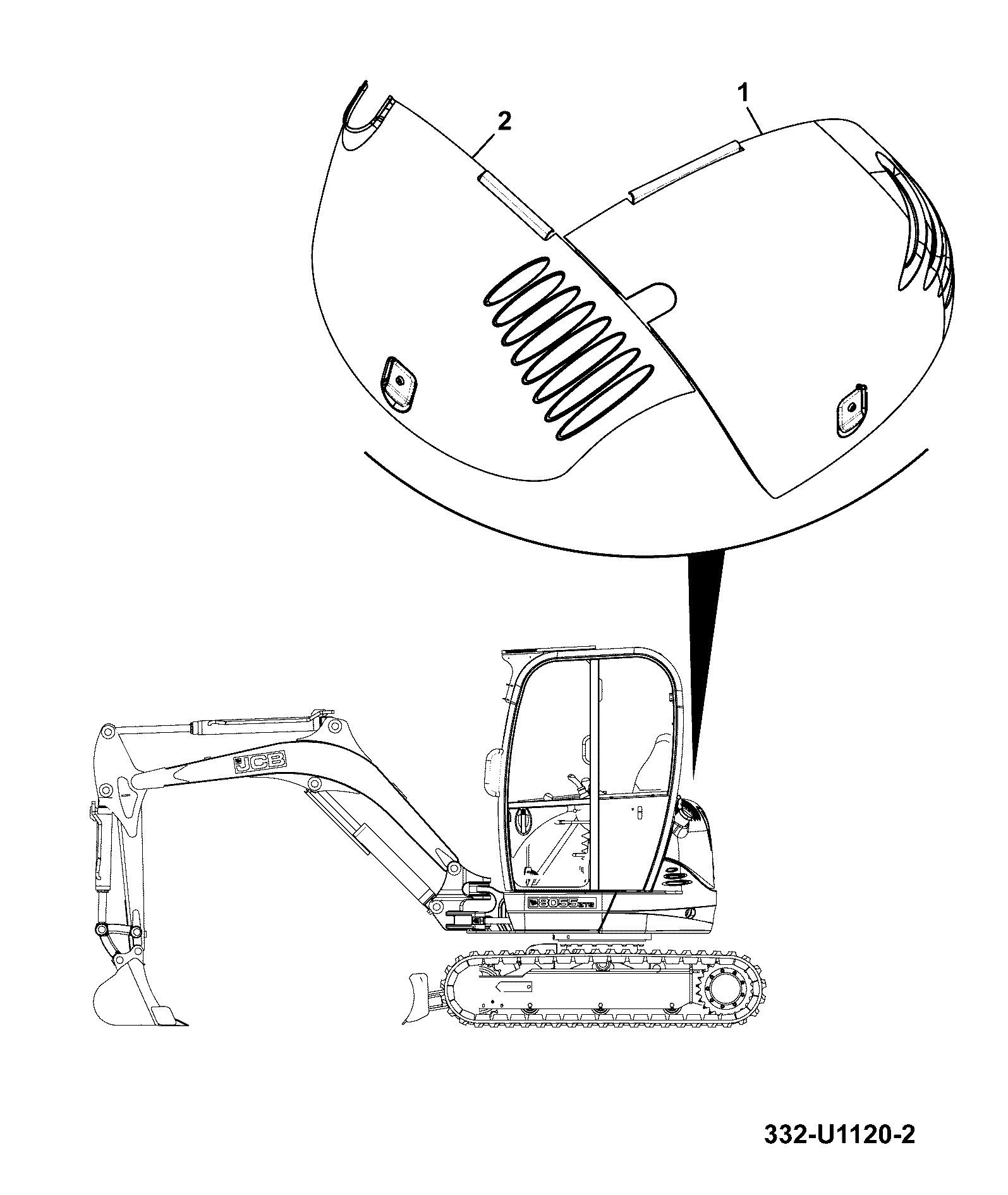Капот 333/R2254 JCB
