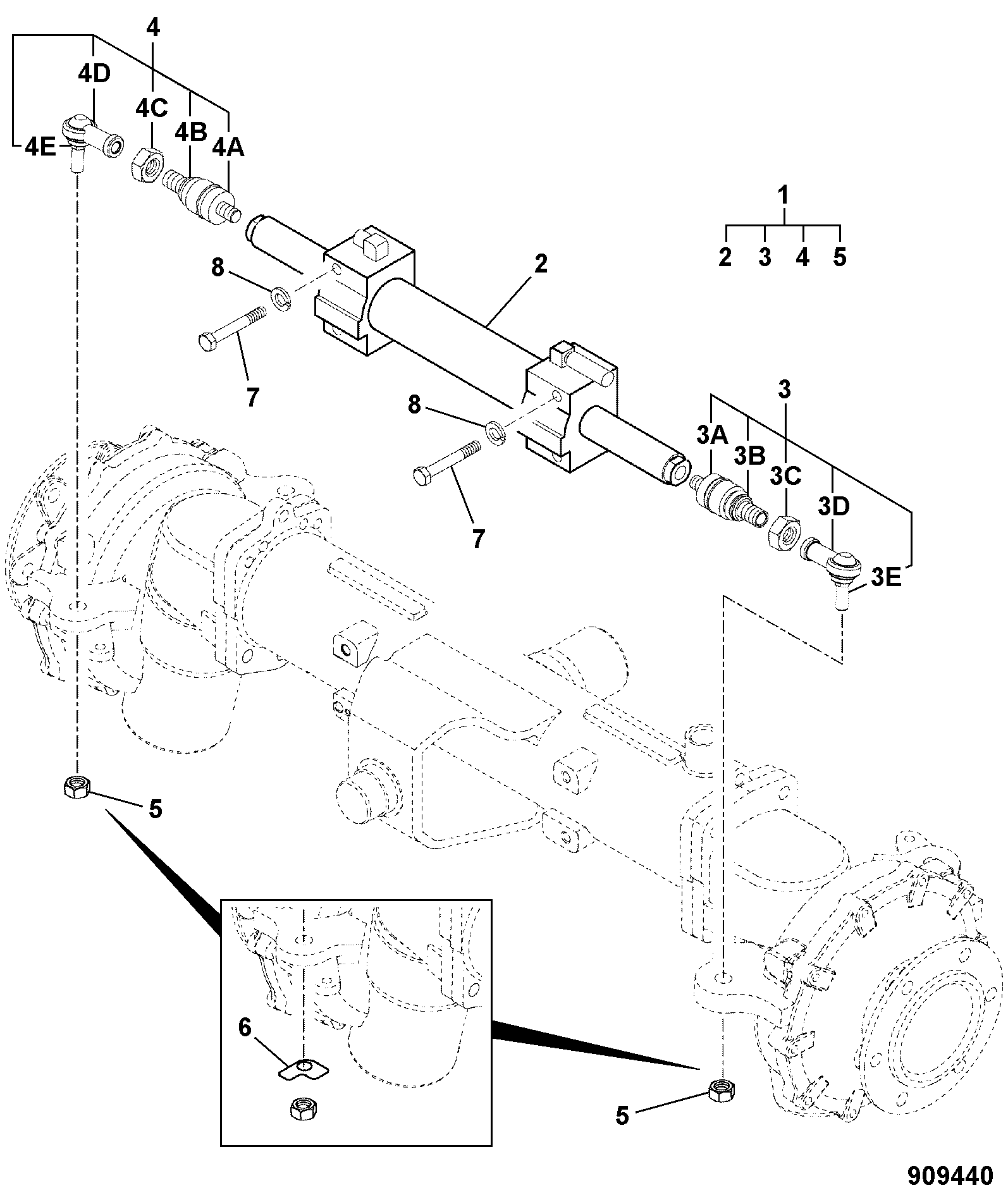 Гайка 353/03836 JCB