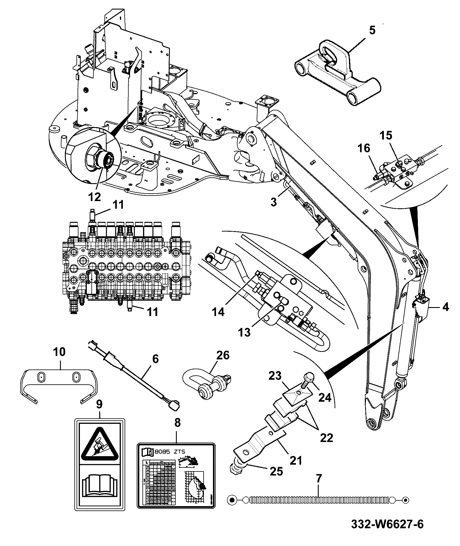 Хомут 332/W8511 JCB
