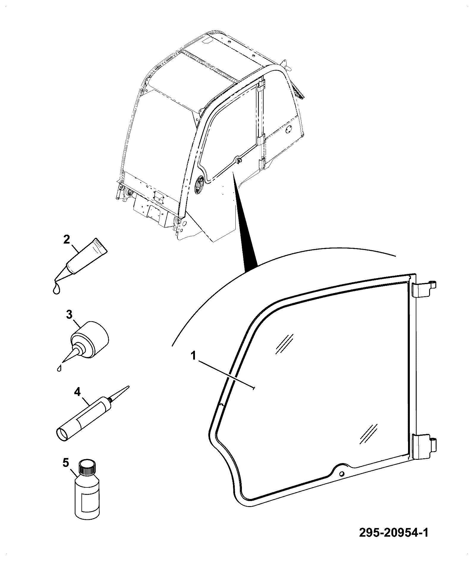 Стекло 827/80403 JCB